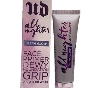 URBAN DECAY All Nighter Ultra Glow Face Primer 1oz/30ml New In Box Gleam Glow